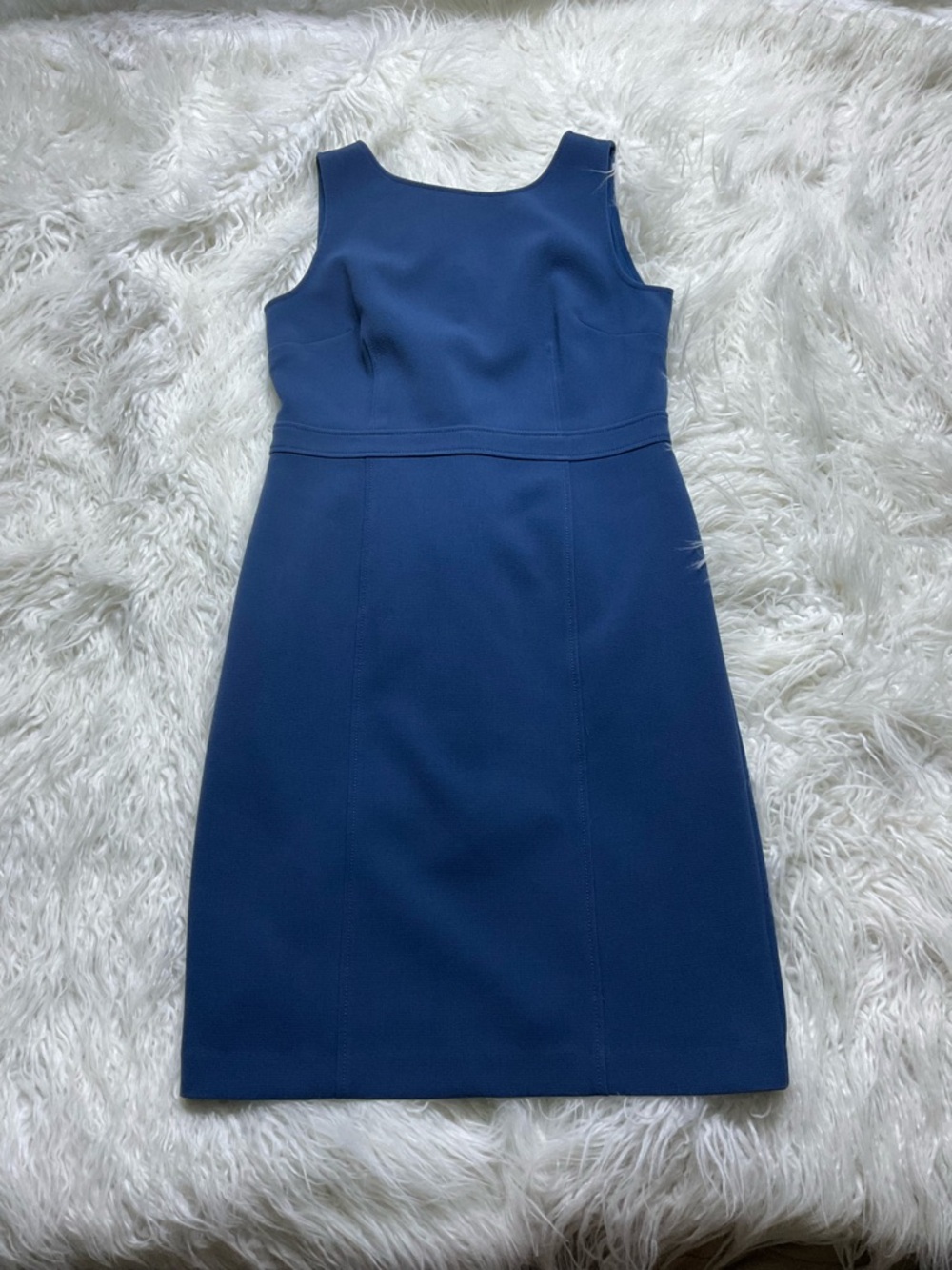 Ann Taylor square back sheath dress in blue - Picture 2 of 6